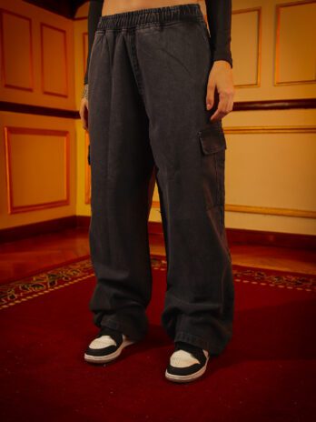 WIDE LEG GRIS