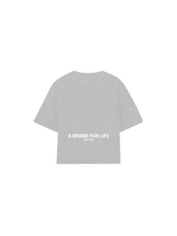 REMERA BOXY GRIS A BRAND FOR LIFE