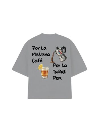 REMERA BOXY GRIS DTMF TOUR