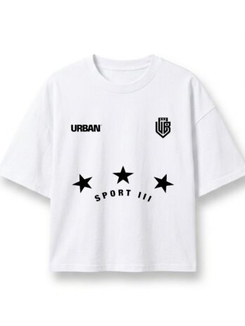 REMERA BOXY SPORT III 3 ESTRELLAS WHITE
