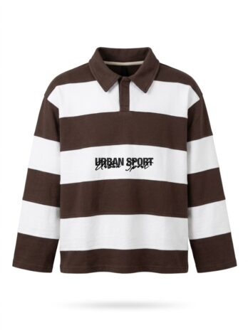 BUZO POLO SPORT III RAYAS CHOCO