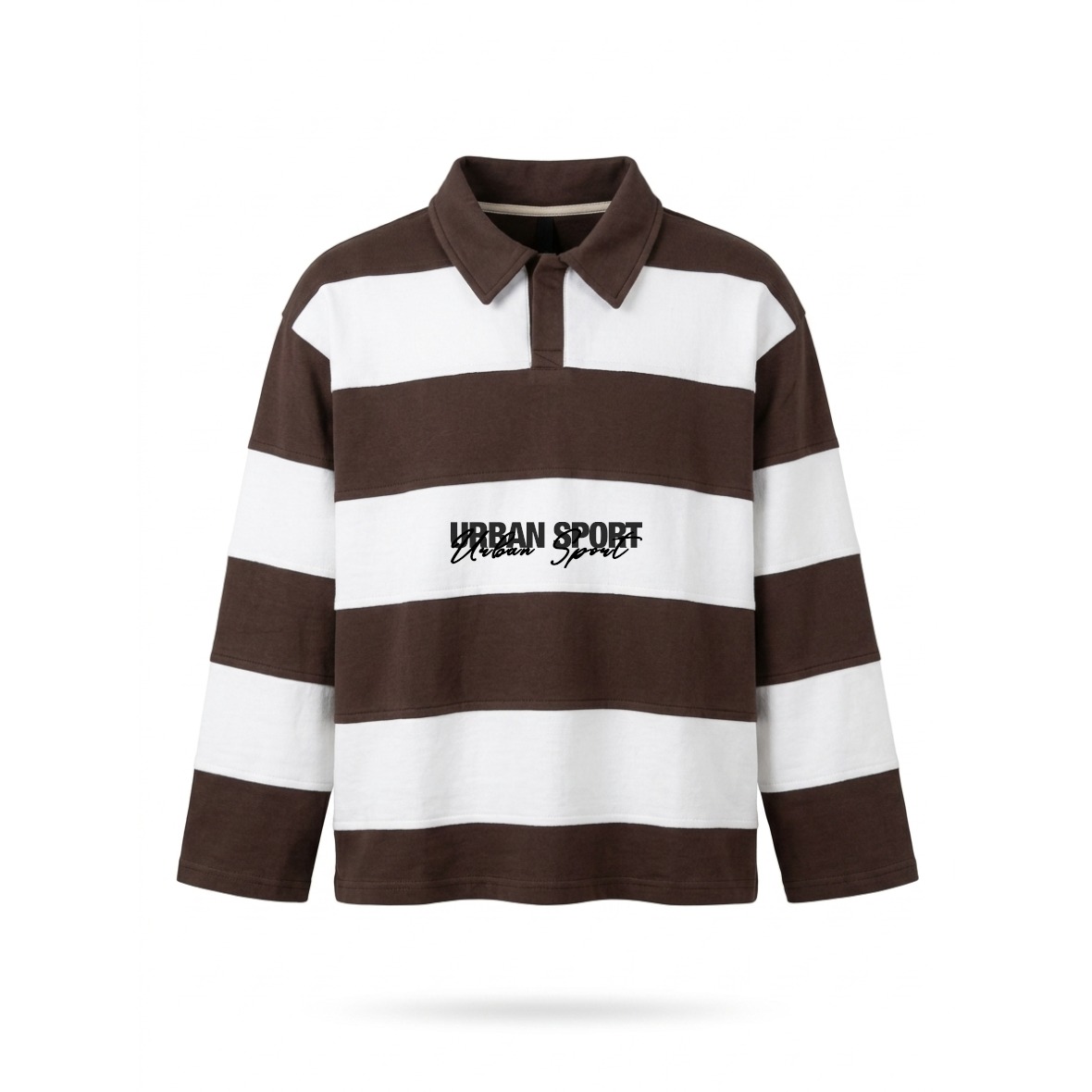 BUZO POLO SPORT III RAYAS CHOCO