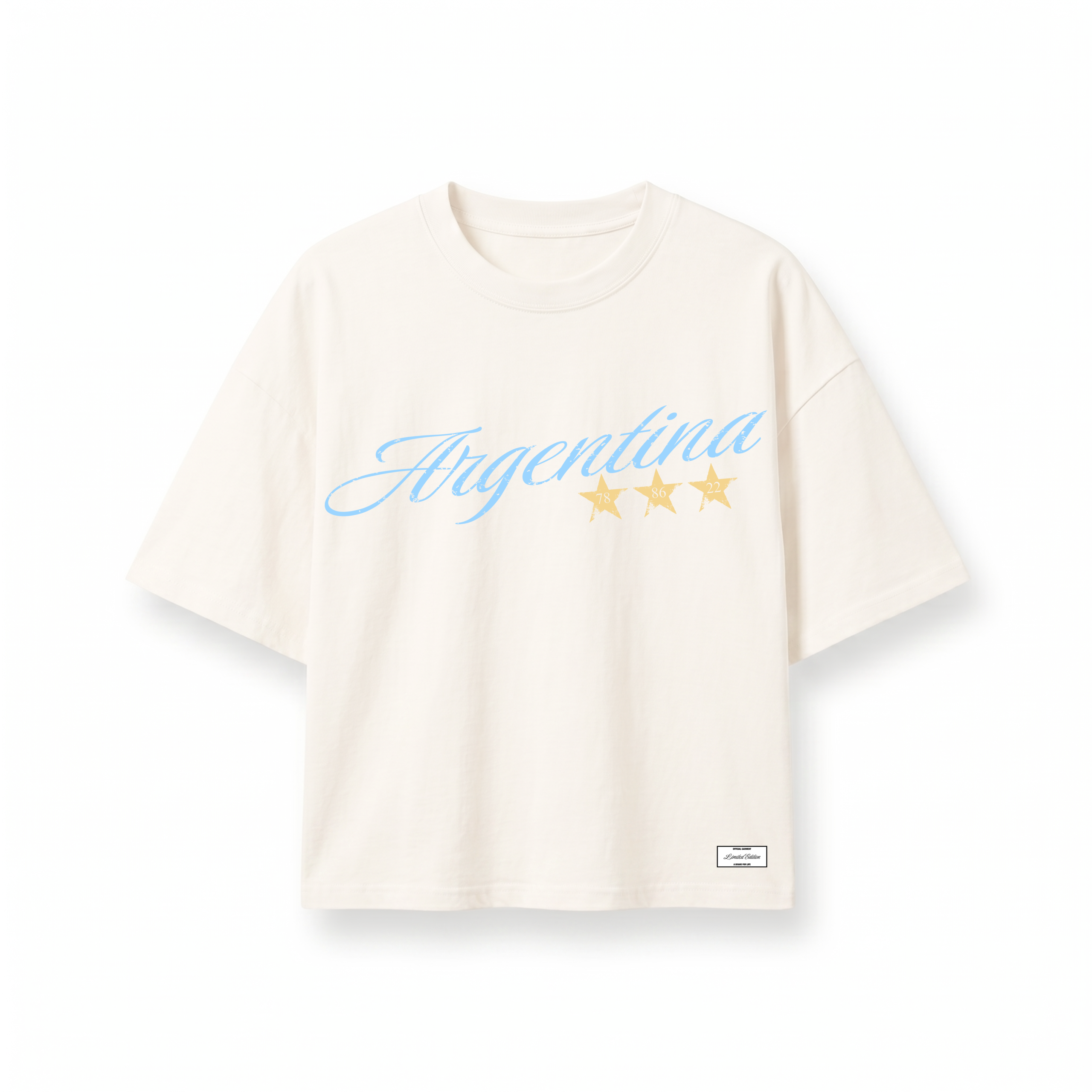 REMERA BOXY - ARGENTINA - WHITE