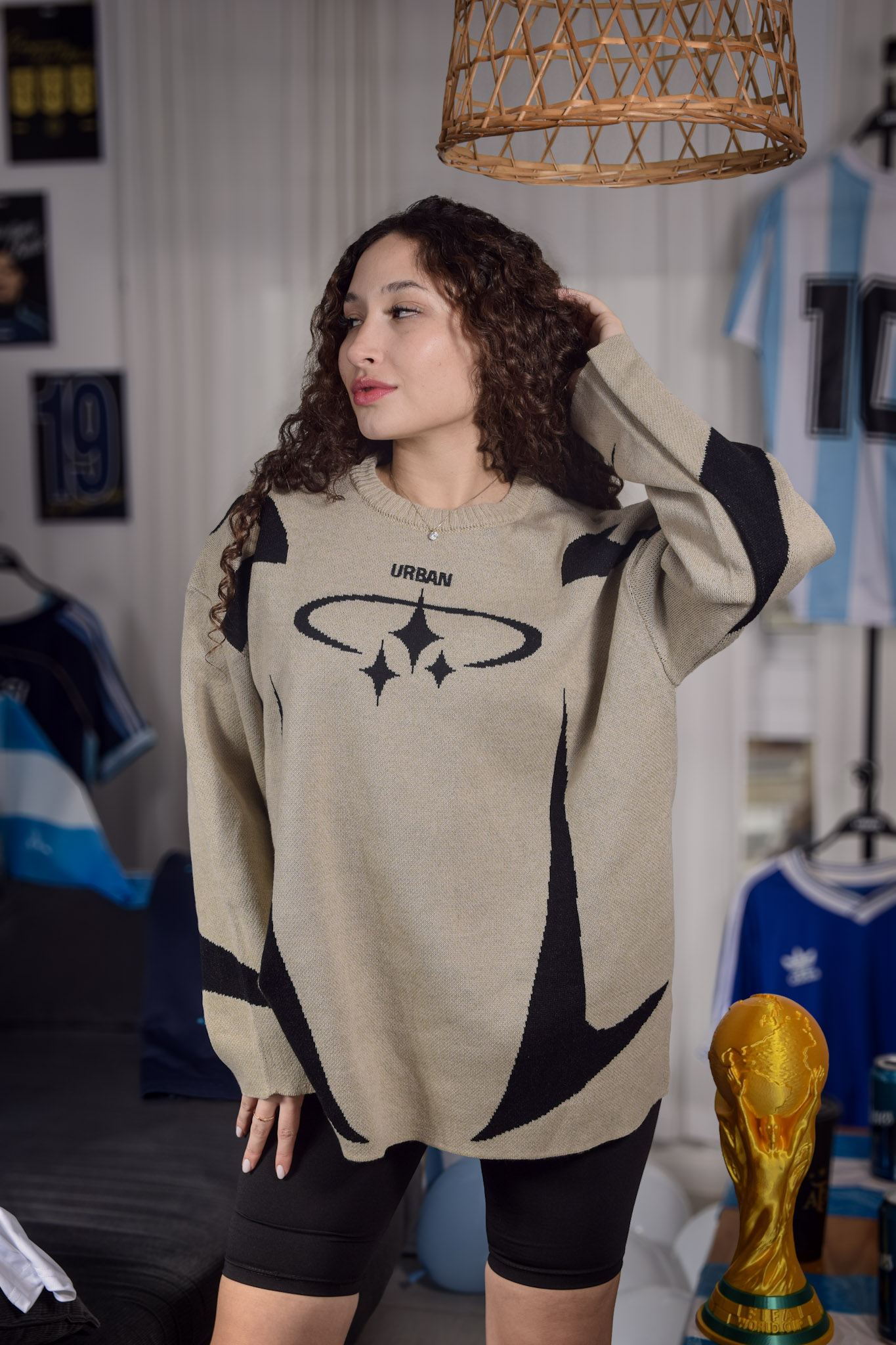 SWEATER TEJIDO - 3 ESTRELLAS - BEIGE - Imagen 2