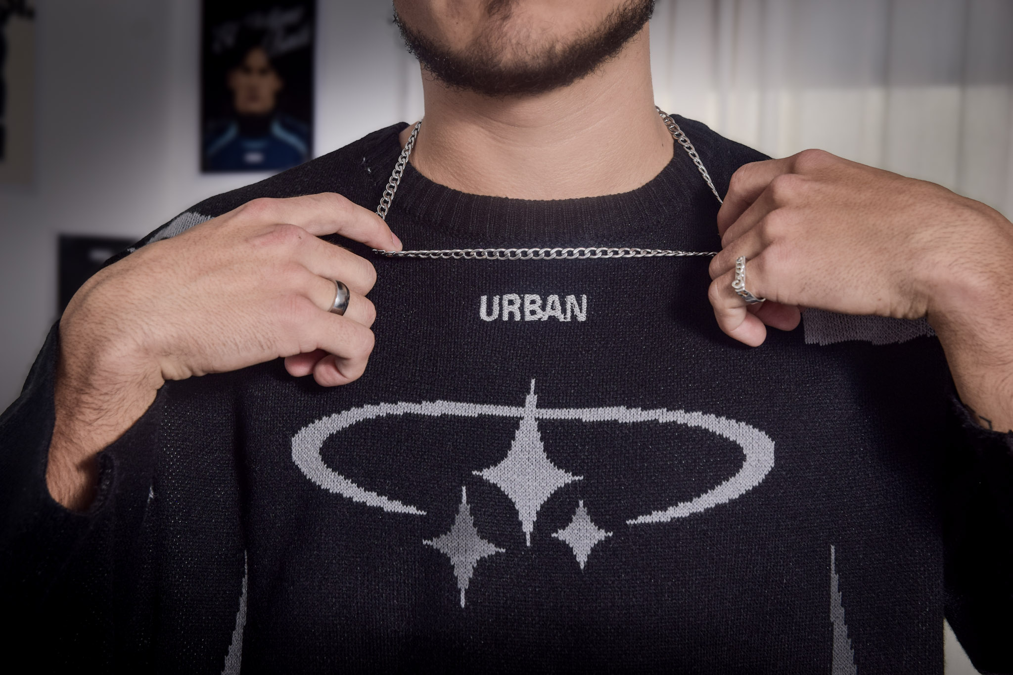 SWEATER TEJIDO - 3 ESTRELLAS - BLACK - Imagen 3