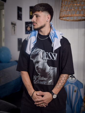 REMERA OVERSIZE – MESSI #2 – BLACK