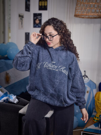 BUZO BOXY – EL ULTIMO BAILE – STONE WASH BLUE