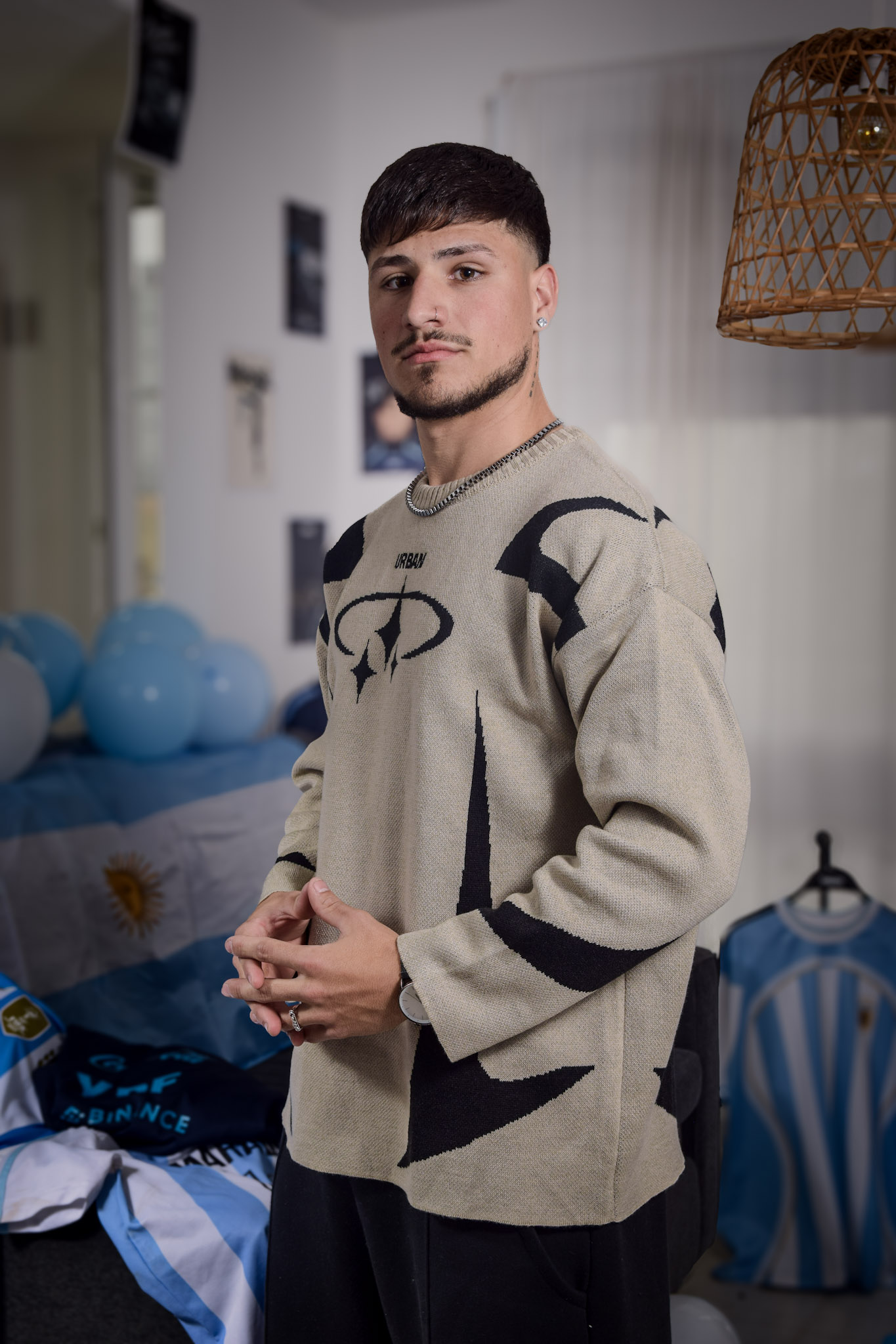 SWEATER TEJIDO - 3 ESTRELLAS - BEIGE - Imagen 5