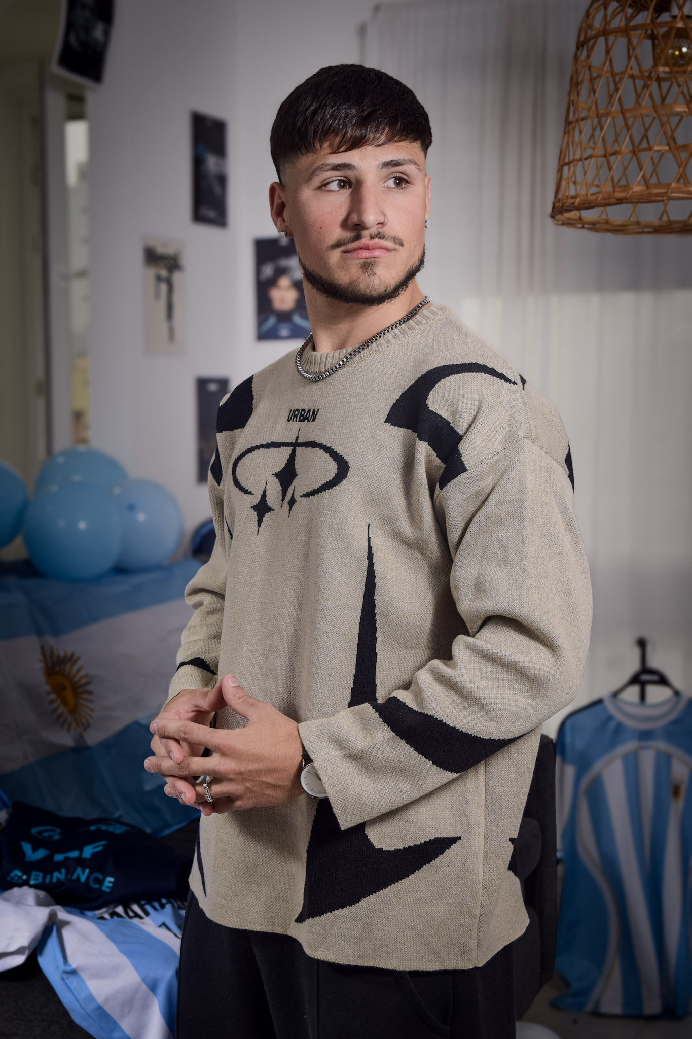 SWEATER TEJIDO - 3 ESTRELLAS - BEIGE - Imagen 3