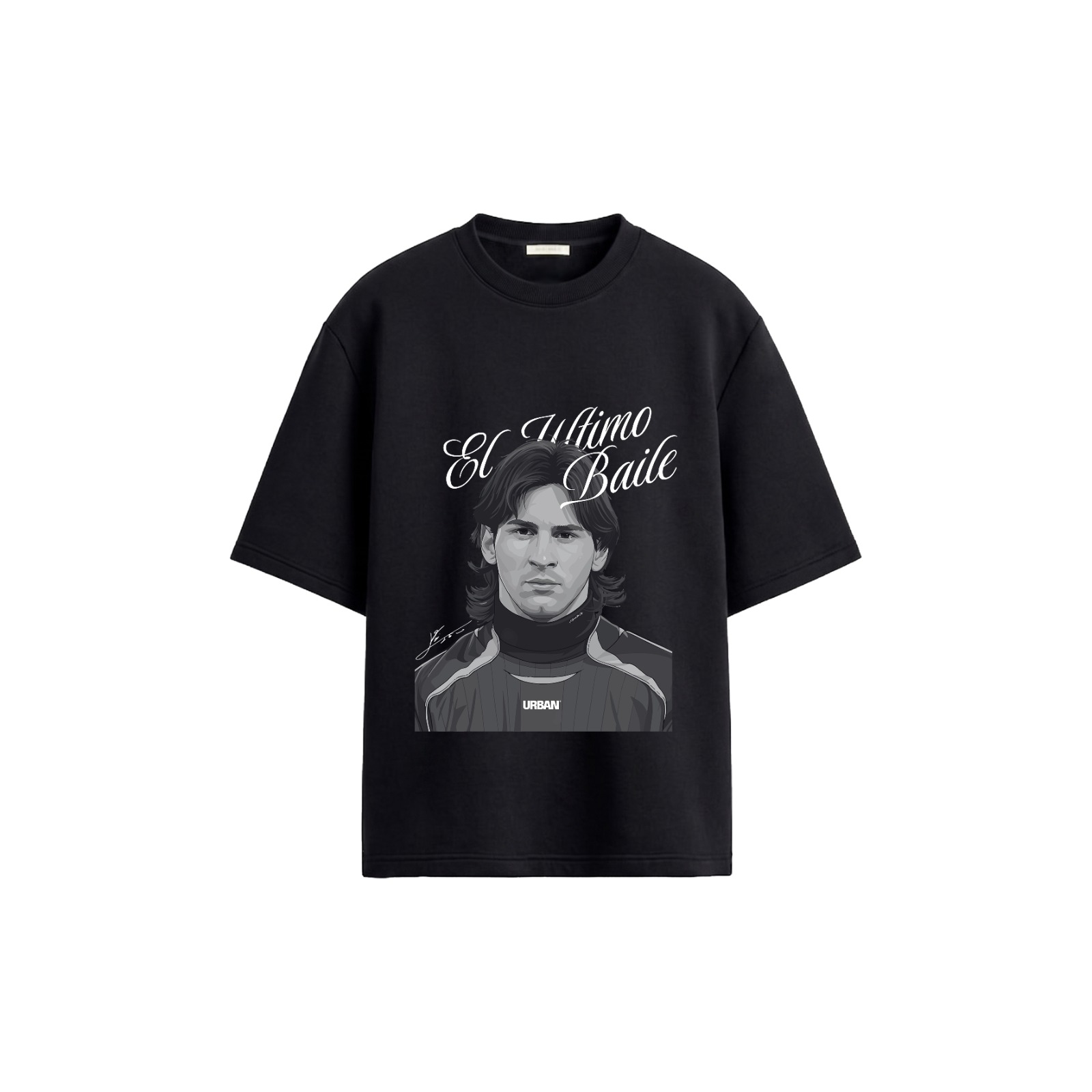 REMERA OVERSIZE - MESSI - BLACK