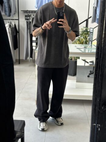REMERA WAFFLE URBAN BASIC GRIS TOPO