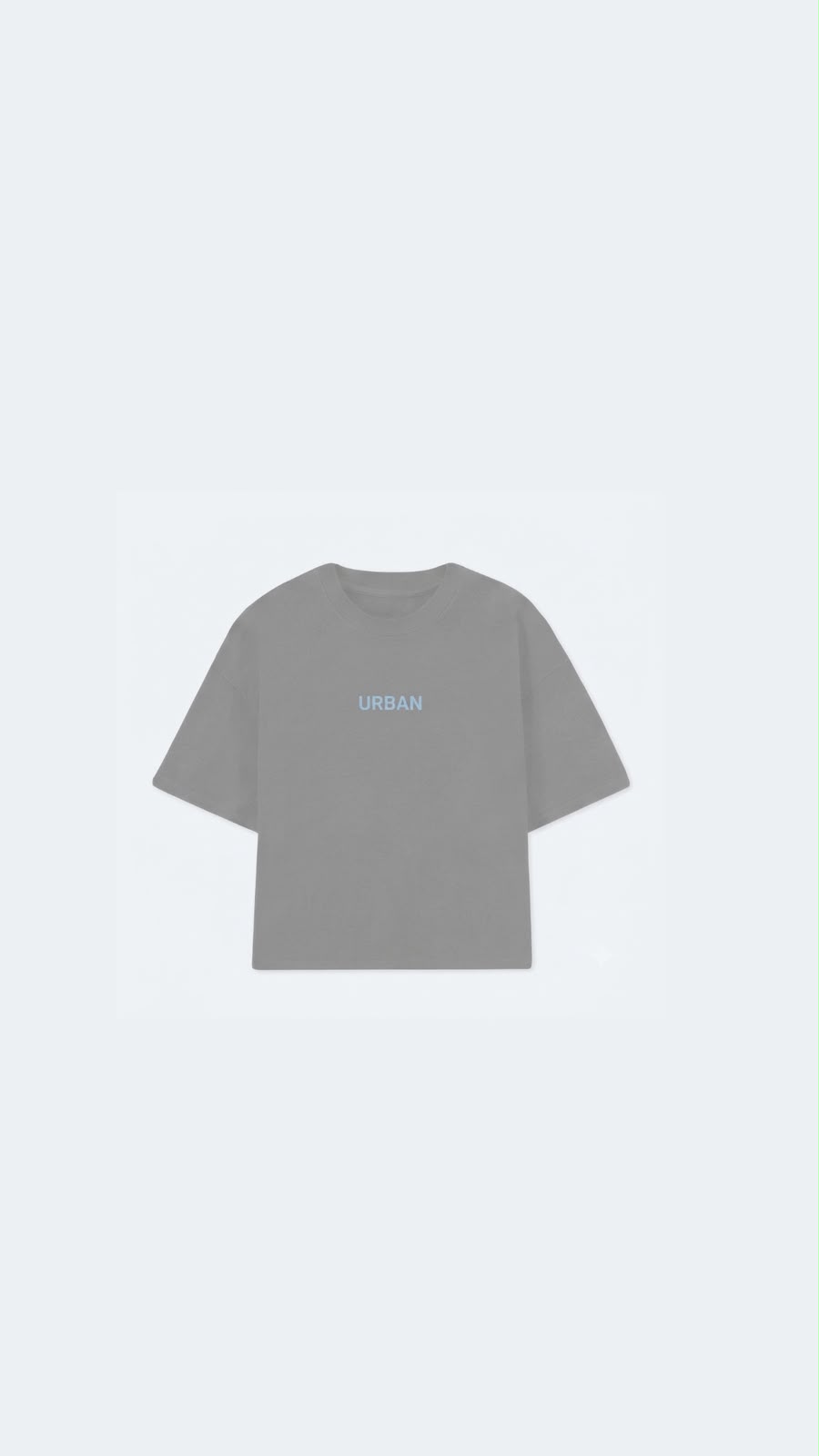 REMERA BOXY GRIS URBAN BASIC