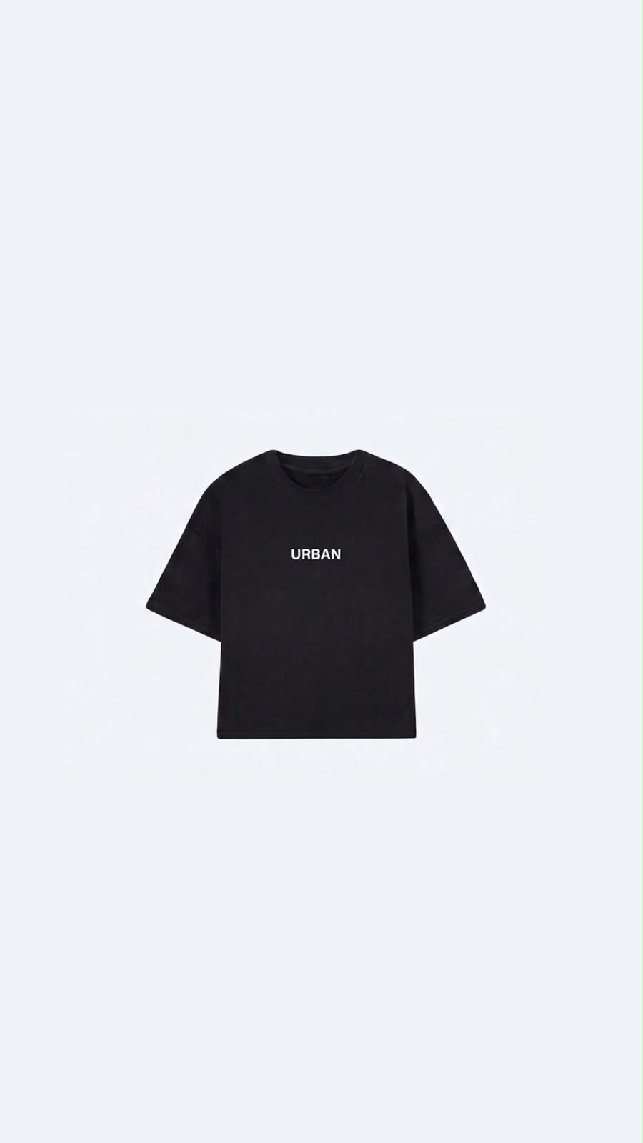 REMERA BOXY BLACK URBAN BASIC
