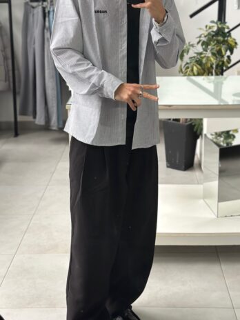 CAMISA STRIPE URBAN BASIC BLACK