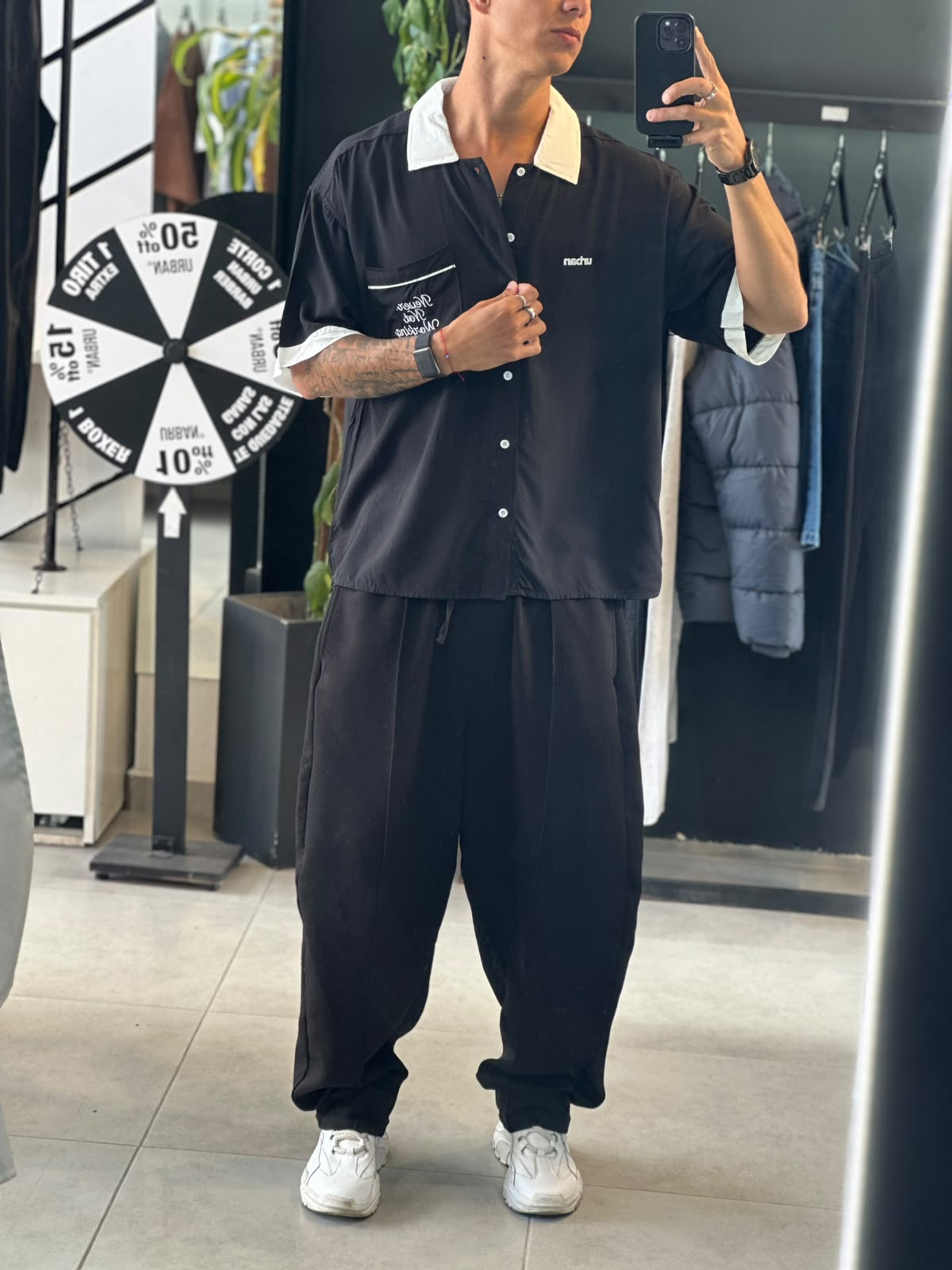 CAMISA NEVER NOT WORKING BLACK - Imagen 2