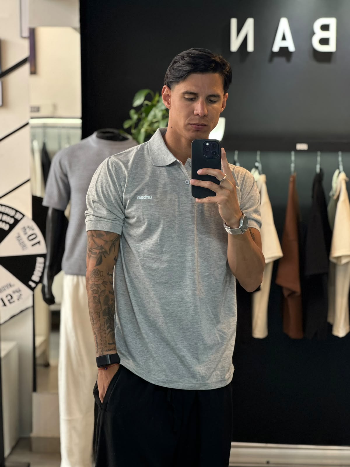 CHOMBA URBAN SPRING SLIM FIT GRIS - Imagen 2