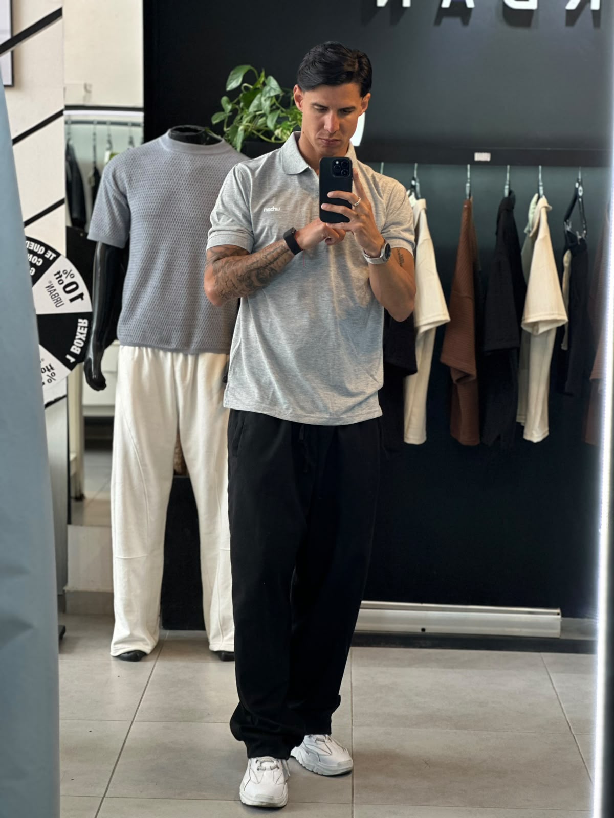 CHOMBA URBAN SPRING SLIM FIT GRIS - Imagen 3