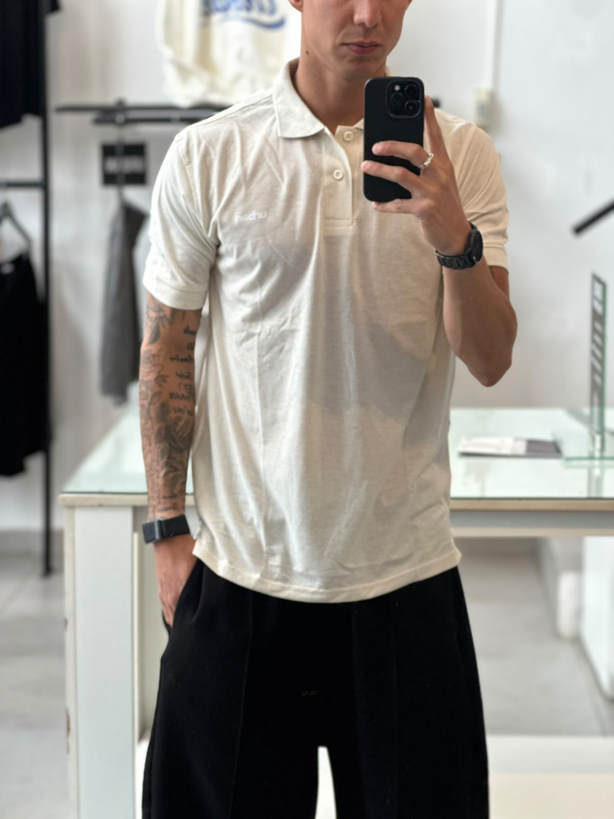 CHOMBA URBAN SPRING SLIM FIT BEIGE - Imagen 2